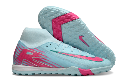 Nike Air Zoom Mercurial Superfly 10 Elite TF High-Tops Soccer Shoes - Jade/Pink/White