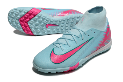 Nike Air Zoom Mercurial Superfly 10 Elite TF High-Tops Soccer Shoes - Jade/Pink/White