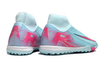 Nike Air Zoom Mercurial Superfly 10 Elite TF High-Tops Soccer Shoes - Jade/Pink/White