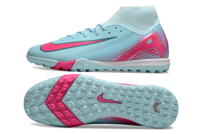 Nike Air Zoom Mercurial Superfly 10 Elite TF High-Tops Soccer Shoes - Jade/Pink/White