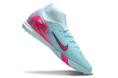 Nike Air Zoom Mercurial Superfly 10 Elite TF High-Tops Soccer Shoes - Jade/Pink/White