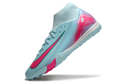 Nike Air Zoom Mercurial Superfly 10 Elite TF High-Tops Soccer Shoes - Jade/Pink/White