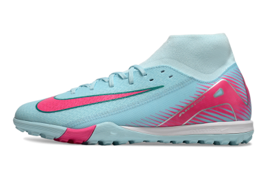 Nike Air Zoom Mercurial Superfly 10 Elite TF High-Tops Soccer Shoes - Jade/Pink/White