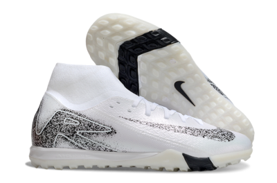 Nike Air Zoom Mercurial Superfly 10 Elite TF High-Tops Soccer Shoes - White/Black/Beige