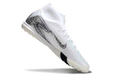 Nike Air Zoom Mercurial Superfly 10 Elite TF High-Tops Soccer Shoes - White/Black/Beige