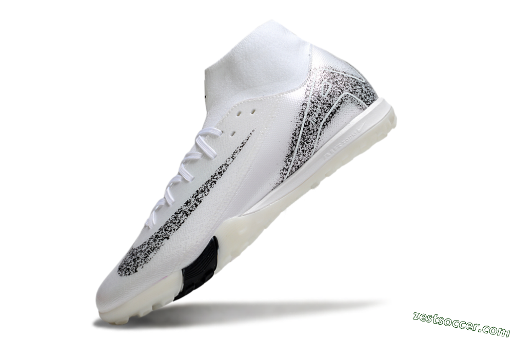 Nike Air Zoom Mercurial Superfly 10 Elite TF High-Tops Soccer Shoes - White/Black/Beige 5