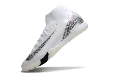 Nike Air Zoom Mercurial Superfly 10 Elite TF High-Tops Soccer Shoes - White/Black/Beige