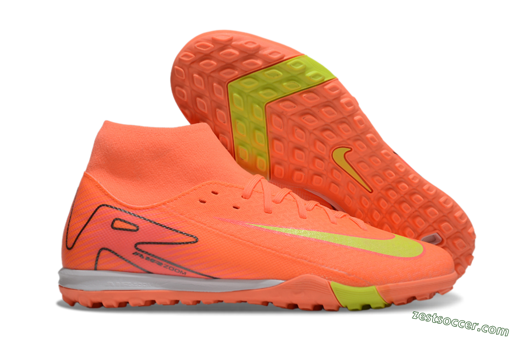 Nike Air Zoom Mercurial Superfly 10 Elite TF High-Tops Soccer Shoes - Red/Yellow/White 0