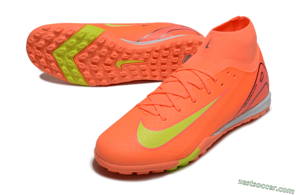 Nike Air Zoom Mercurial Superfly 10 Elite TF High-Tops Soccer Shoes - Red/Yellow/White 3