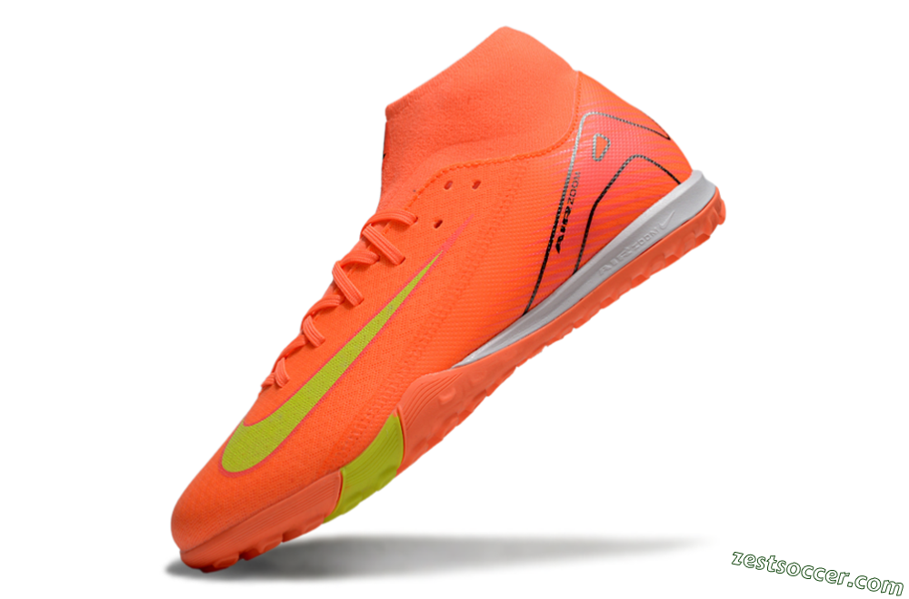 Nike Air Zoom Mercurial Superfly 10 Elite TF High-Tops Soccer Shoes - Red/Yellow/White 5