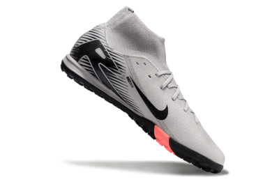 Nike Air Zoom Mercurial Superfly 10 Elite TF High-Tops Soccer Shoes - Grey/Black/Pink
