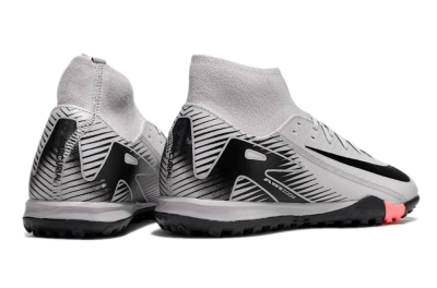 Nike Air Zoom Mercurial Superfly 10 Elite TF High-Tops Soccer Shoes - Grey/Black/Pink