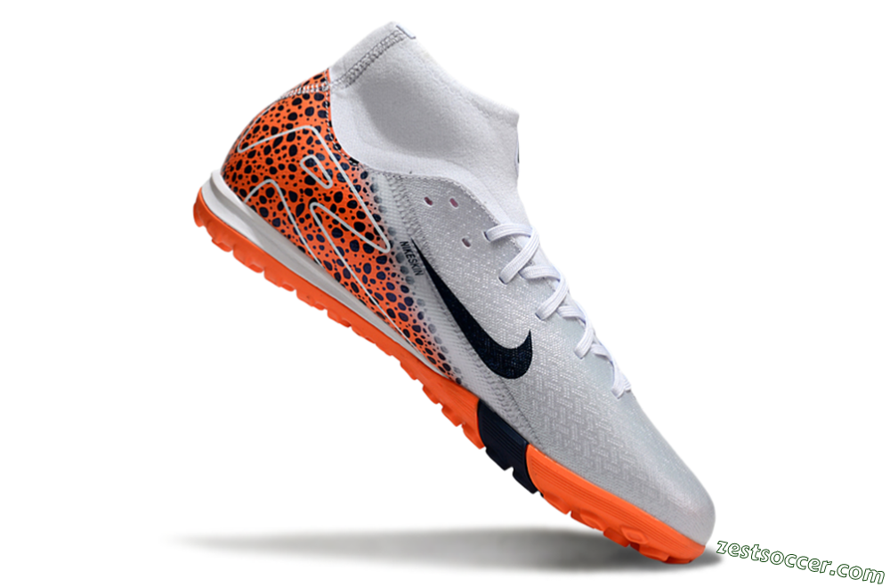 Nike Air Zoom Mercurial Superfly 10 Elite TF High-Tops Soccer Shoes - Grey/Black/Leopard 4
