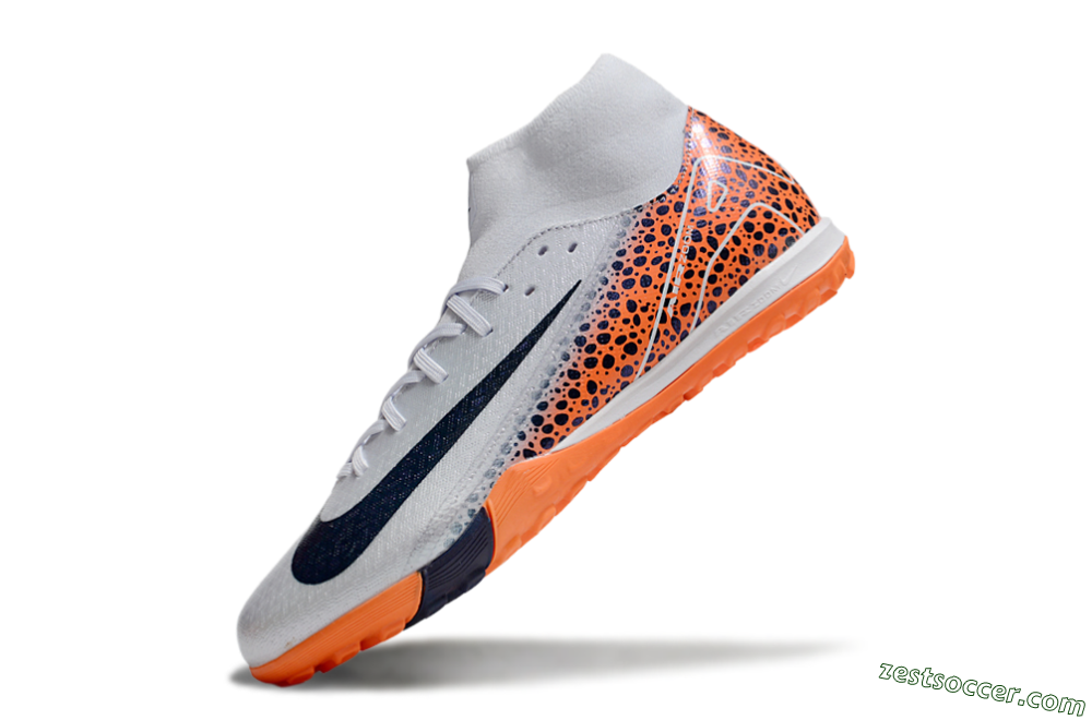 Nike Air Zoom Mercurial Superfly 10 Elite TF High-Tops Soccer Shoes - Grey/Black/Leopard 5
