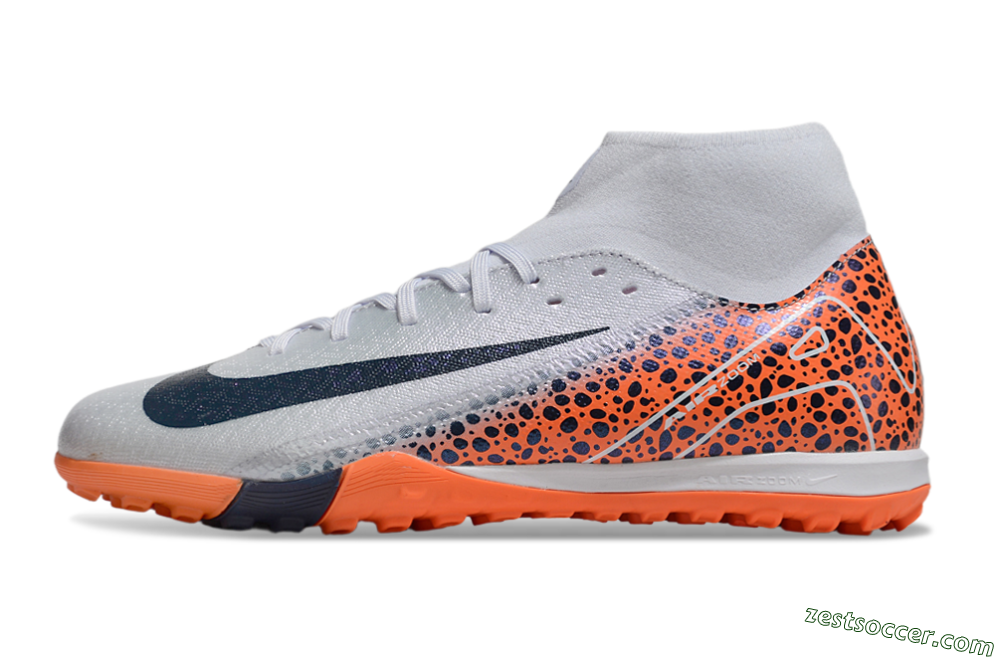 Nike Air Zoom Mercurial Superfly 10 Elite TF High-Tops Soccer Shoes - Grey/Black/Leopard 2