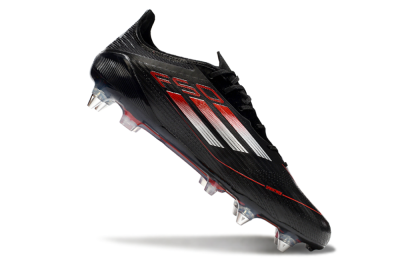 Adidas F50 Elite SG Low-Tops Soccer Cleats - Black/Silver/Red