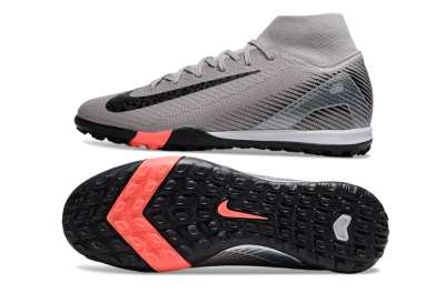 Nike Air Zoom Mercurial Superfly 10 Elite TF High-Tops Soccer Shoes - Grey/Black/Silver