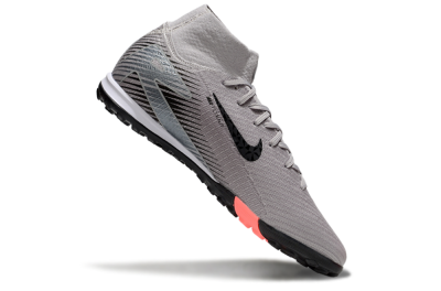 Nike Air Zoom Mercurial Superfly 10 Elite TF High-Tops Soccer Shoes - Grey/Black/Silver