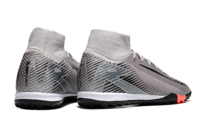 Nike Air Zoom Mercurial Superfly 10 Elite TF High-Tops Soccer Shoes - Grey/Black/Silver