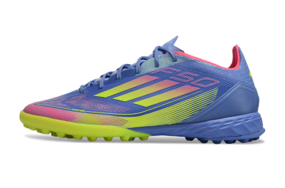 Adidas F50 Pro TF Low-Tops Soccer Shoes - Blue/Yellow/Pink