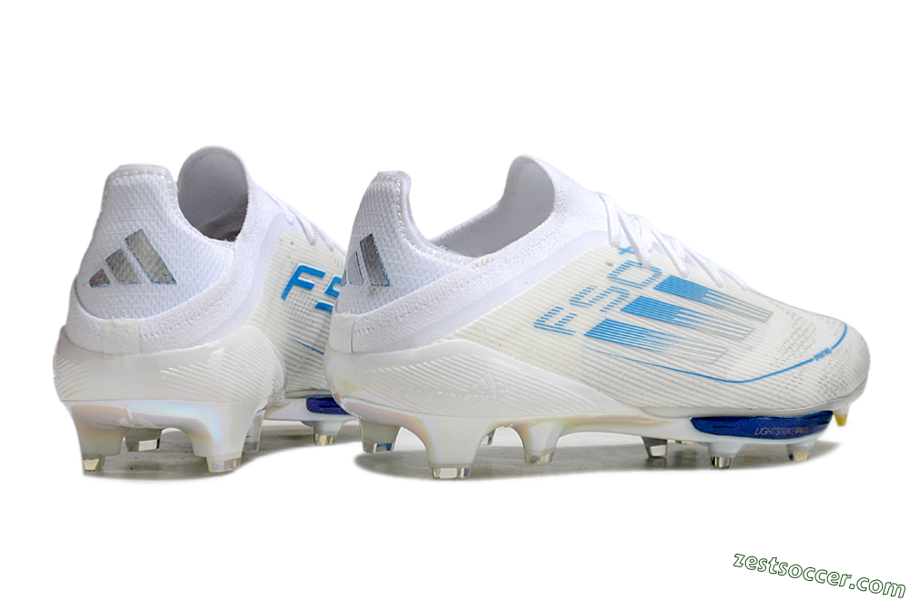 Adidas F50+ Elite Lightstrike Pro FG Low-Tops Soccer Cleats - Beige/White/Blue 6