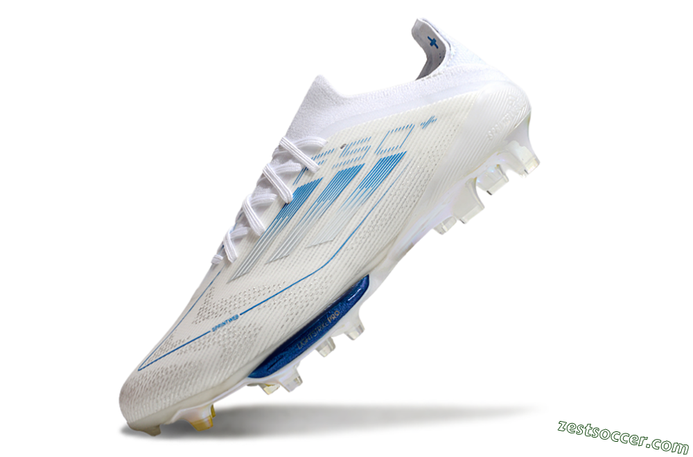 Adidas F50+ Elite Lightstrike Pro FG Low-Tops Soccer Cleats - Beige/White/Blue 5