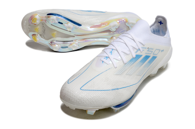 Adidas F50+ Elite Lightstrike Pro FG Low-Tops Soccer Cleats - Beige/White/Blue