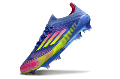 Adidas F50+ Elite Lightstrike Pro FG Low-Tops Soccer Cleats - Blue/Yellow/Pink