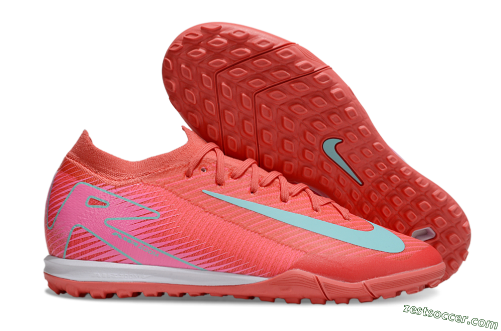 Nike Air Zoom Mercurial Vapor 16 Elite TF Low-Tops Soccer Shoes - Red/Jade/Pink 0