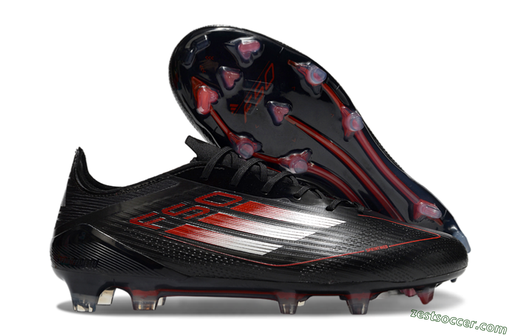 Adidas F50 Elite FG Low-Tops Soccer Cleats - Black/Silver/Red 0