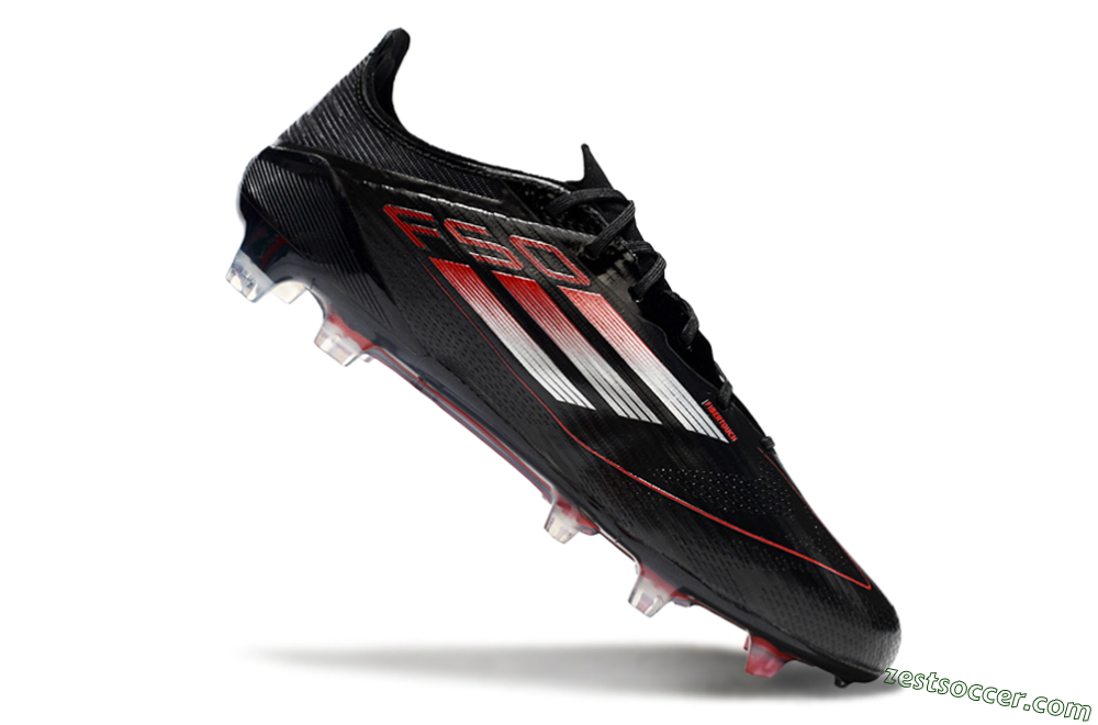 Adidas F50 Elite FG Low-Tops Soccer Cleats - Black/Silver/Red 4