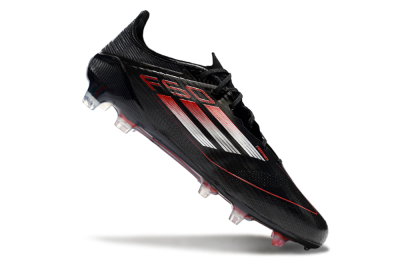 Adidas F50 Elite FG Low-Tops Soccer Cleats - Black/Silver/Red