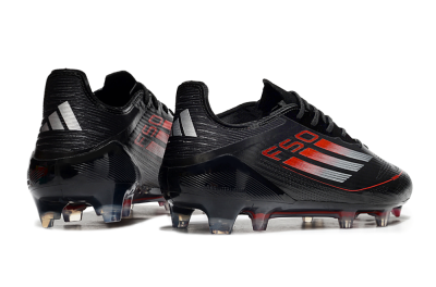 Adidas F50 Elite FG Low-Tops Soccer Cleats - Black/Silver/Red