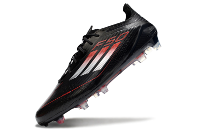 Adidas F50 Elite FG Low-Tops Soccer Cleats - Black/Silver/Red