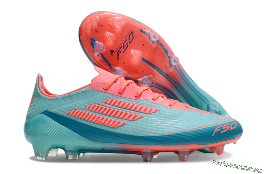 Adidas F50 Elite FG Low-Tops Soccer Cleats - Jade/Red/Blue 0