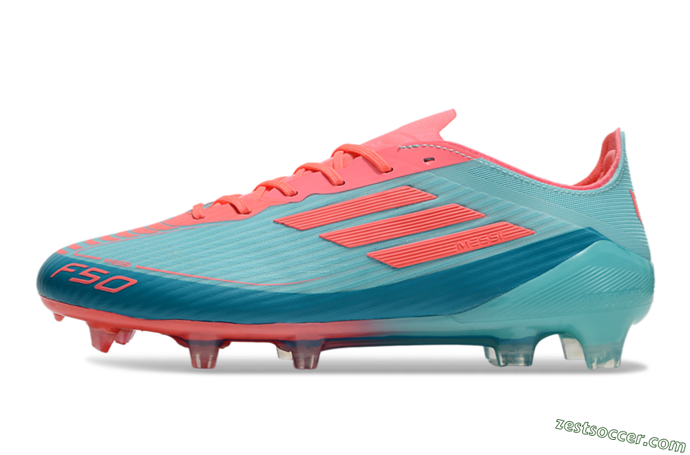 Adidas F50 Elite FG Low-Tops Soccer Cleats - Jade/Red/Blue 2