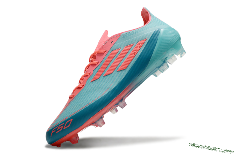 Adidas F50 Elite FG Low-Tops Soccer Cleats - Jade/Red/Blue 5