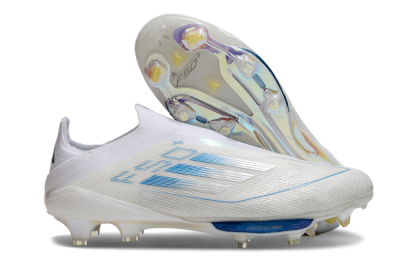 Adidas F50+ Elite Lightstrike Pro FG Low-Tops Soccer Cleats - Beige/White/Blue