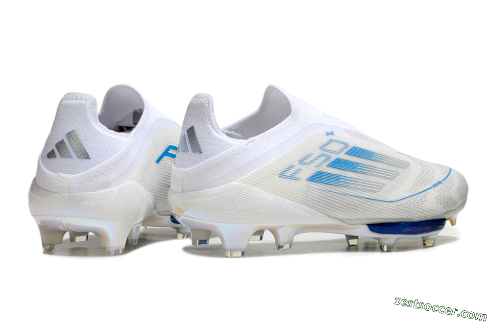 Adidas F50+ Elite Lightstrike Pro FG Low-Tops Soccer Cleats - Beige/White/Blue 6