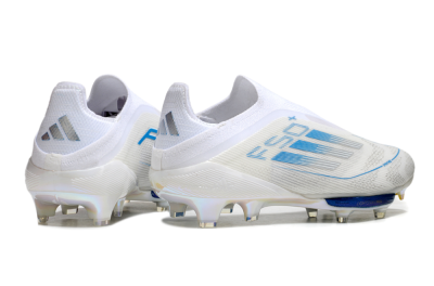Adidas F50+ Elite Lightstrike Pro FG Low-Tops Soccer Cleats - Beige/White/Blue