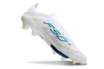 Adidas F50+ Elite Lightstrike Pro FG Low-Tops Soccer Cleats - Beige/White/Blue