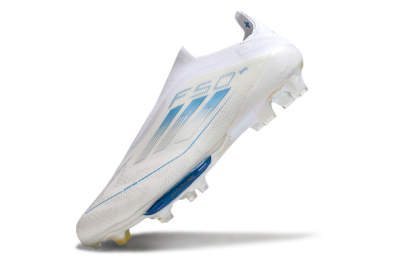 Adidas F50+ Elite Lightstrike Pro FG Low-Tops Soccer Cleats - Beige/White/Blue