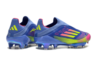 Adidas F50+ Elite Lightstrike Pro FG Low-Tops Soccer Cleats - Blue/Yellow/Pink