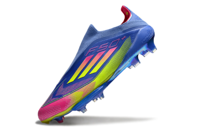 Adidas F50+ Elite Lightstrike Pro FG Low-Tops Soccer Cleats - Blue/Yellow/Pink