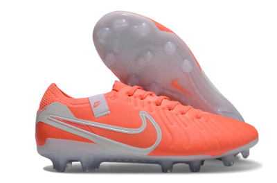 Nike Tiempo Legend 10 Elite FG Low-Tops Soccer Cleats - Red/White