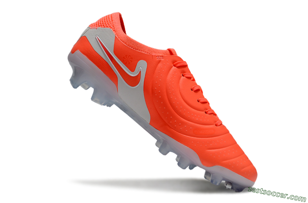 Nike Tiempo Legend 10 Elite FG Low-Tops Soccer Cleats - Red/White 4