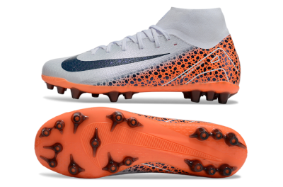 Nike Air Zoom Mercurial Superfly 10 Elite AG High-Tops Soccer Cleats - Grey/Black/Leopard