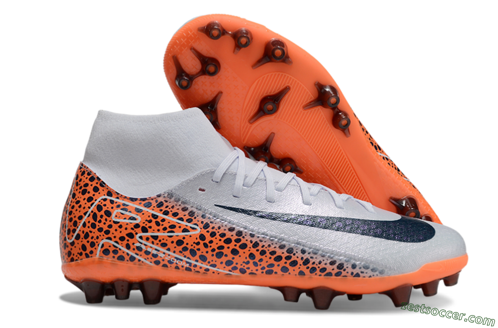 Nike Air Zoom Mercurial Superfly 10 Elite AG High-Tops Soccer Cleats - Grey/Black/Leopard 0