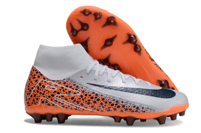 Nike Air Zoom Mercurial Superfly 10 Elite AG High-Tops Soccer Cleats - Grey/Black/Leopard