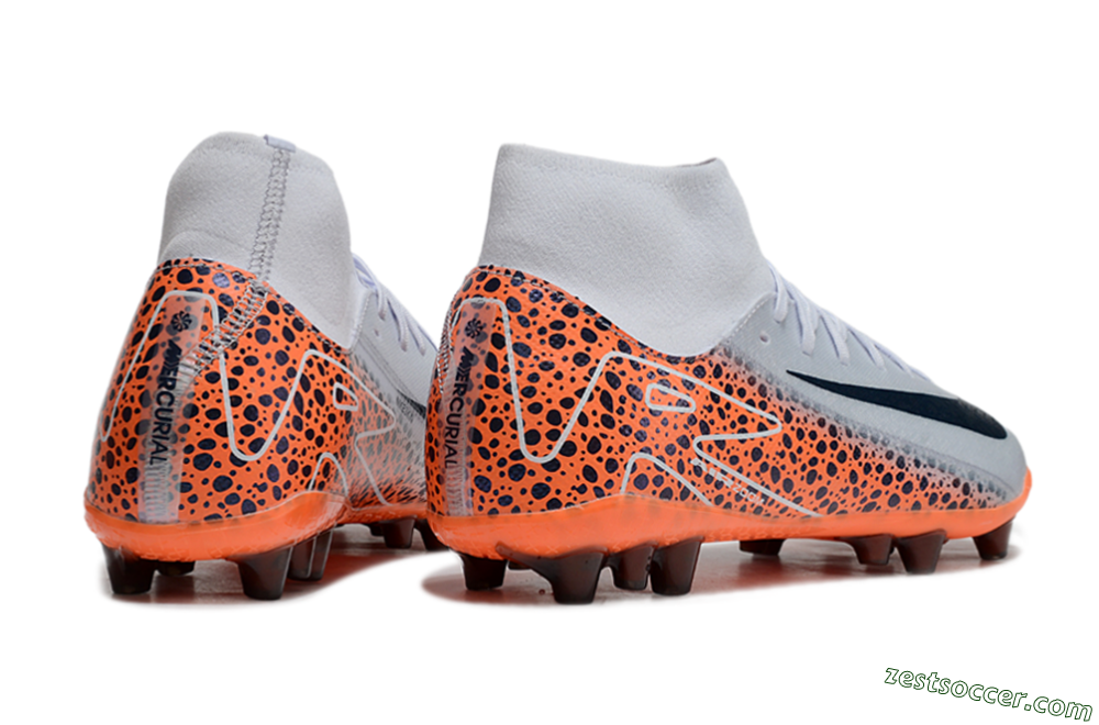 Nike Air Zoom Mercurial Superfly 10 Elite AG High-Tops Soccer Cleats - Grey/Black/Leopard 6